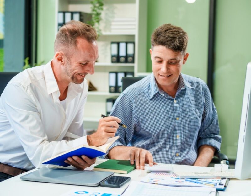 Businessman tax planning with accountant