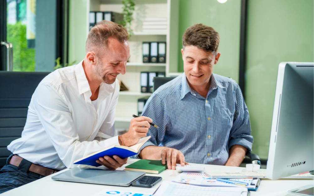 Businessman tax planning with accountant