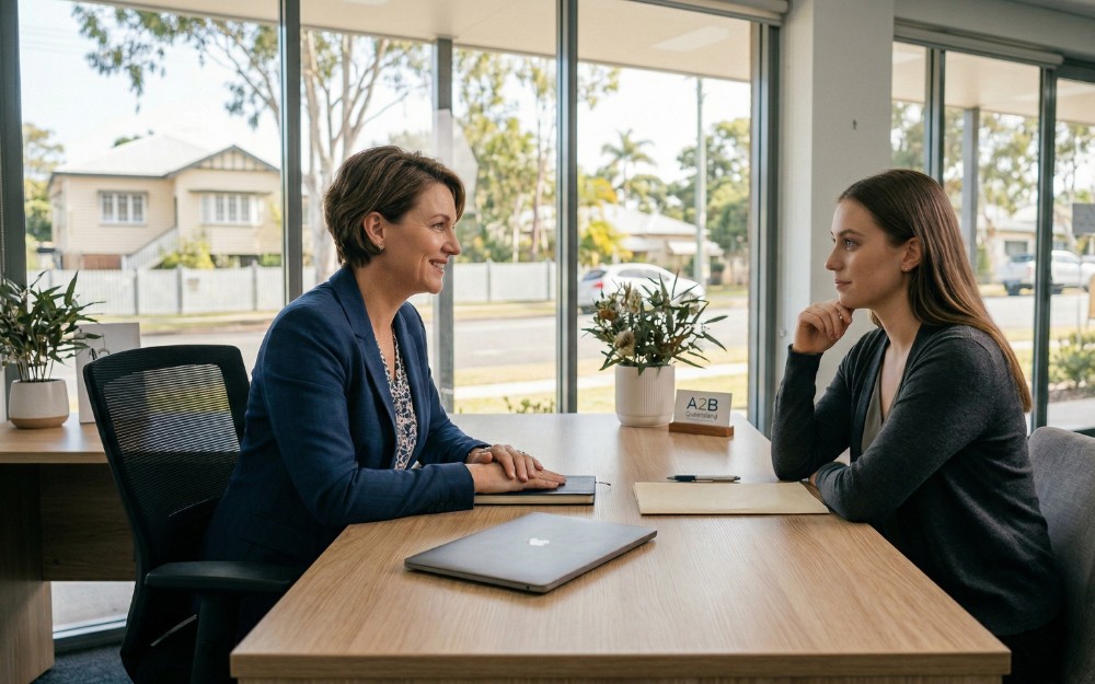 Employer and employee talking about managing Workplace Conflict