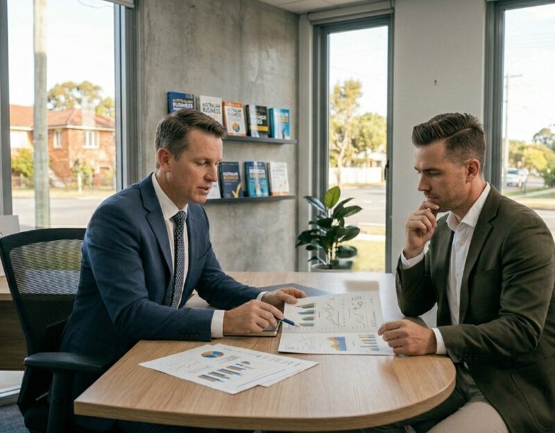 Businessman and client taking about Scope 3 Emissions Requests
