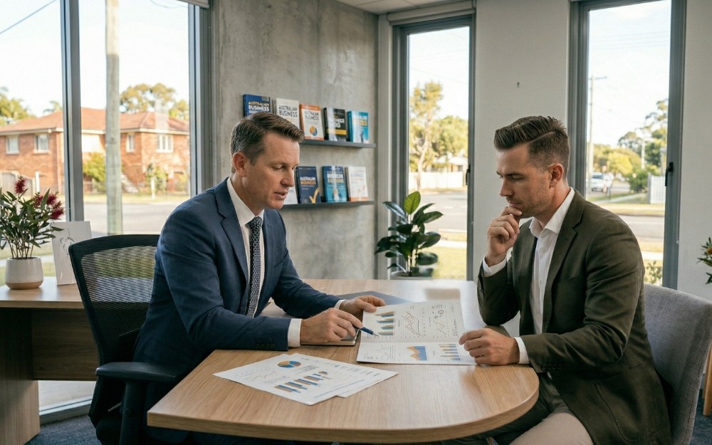 Businessman and client taking about Scope 3 Emissions Requests