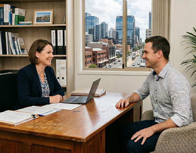 Female accountant talking to a businessman why Every Small Business Needs an Accountant