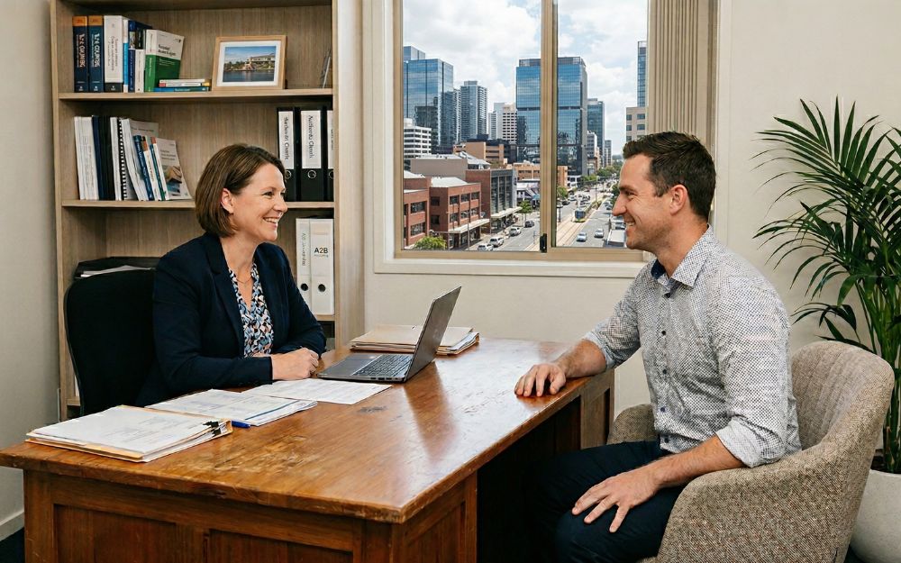 Female accountant talking to a businessman why Every Small Business Needs an Accountant